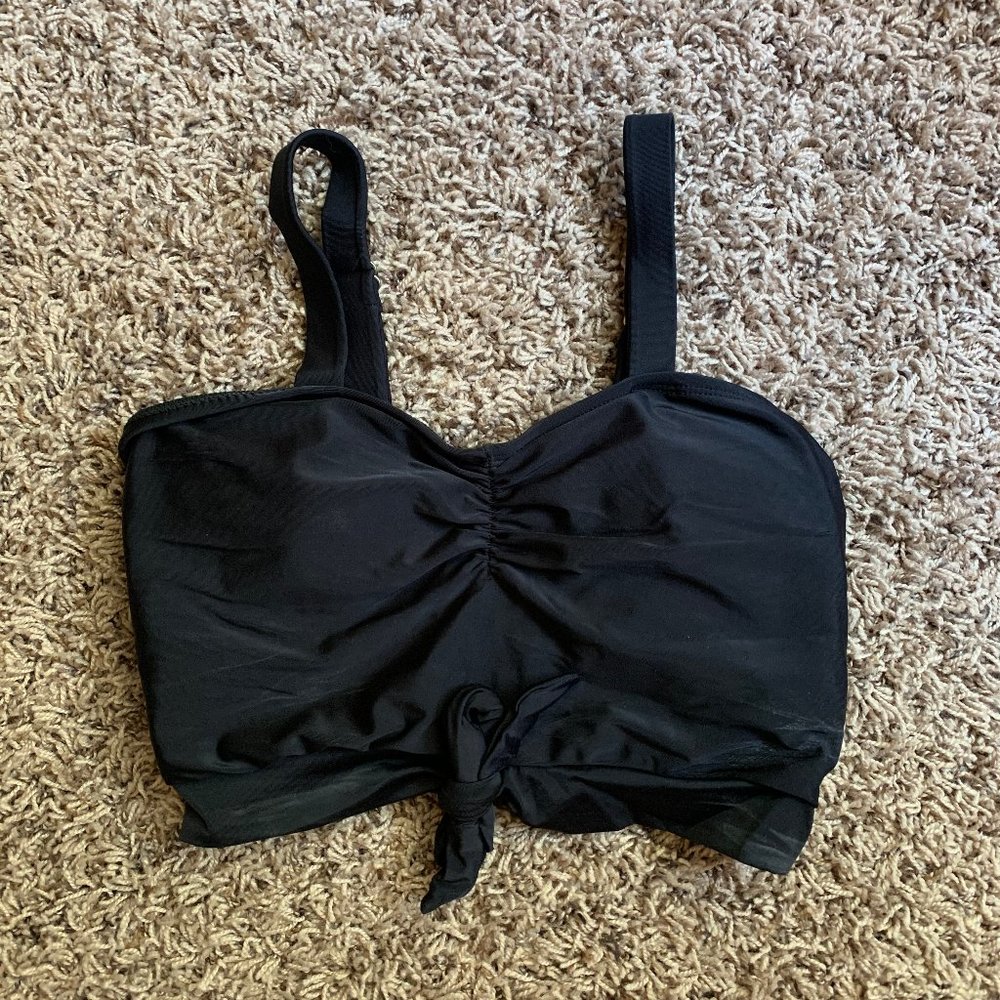 Coral Reef Swim Top - Black XS